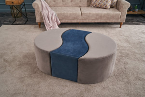 Pouf Alya, Mink Albastru - Img 1