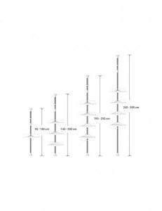 Raft de colt pentru baie, Songmics, 95-300 cm, BCB02SW - Img 3
