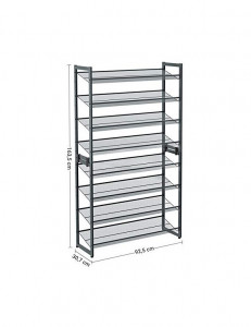 Raft pentru pantofi Model Gunnar, Indigo, 92x30x163 cm - Img 3