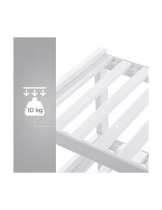 Raft pentru pantofi Model Quinn, Alb, 70x26x55 cm - Img 5