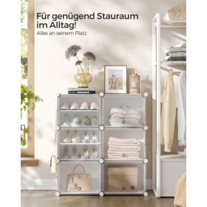 Raft pentru pantofi Songmics Alb 82x32x92 cm - Img 3