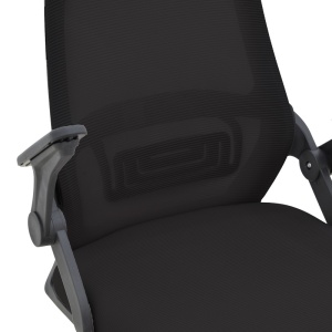 Scaun birou Model Reji, Negru, 58x60x99 cm - Img 6