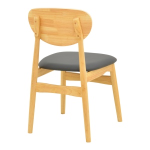 Scaun Cardith, natural/negru, 48x51x78 cm - Img 3
