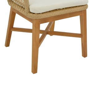 Scaun cu Brate Model Elaiza, Natur/Bej, 58x60x90 cm - Img 7