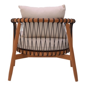 Scaun cu Brate Model Haibo, Natur, 80x76x72 cm - Img 5