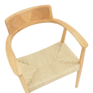 Scaun cu Brate Model Jojene, Natur, 58x54x79 cm - Img 7