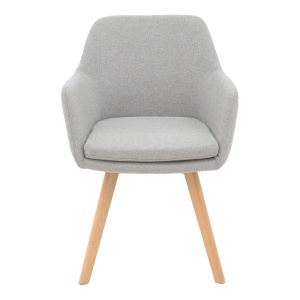 Scaun cu Brate Model Safira, Gri/Natur, 57x58x84 cm - Img 4