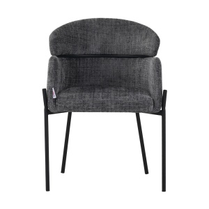 Scaun cu Brate Model Tolerse, Gri deschis/Negru, 58x57x80 cm - Img 4