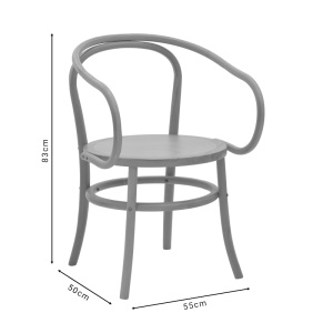 Scaun cu Brate Model Verfie, Natur, 55x50x83 cm - Img 8