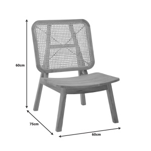 Scaun cu Brate Model Viborg, Natur, 60x75x87 cm - Img 8