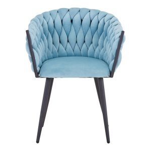 Scaun cu Brate Model Vivian, Albastru deschis, 61x55x80 cm - Img 4