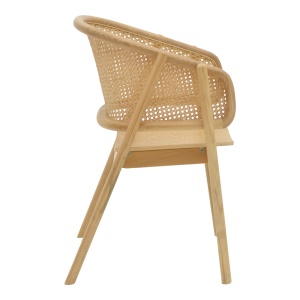 Scaun cu Brate Model Wenzy, Natur, 58x58x82 cm - Img 3