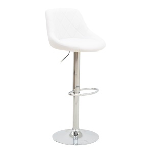 Scaun de bar Boronez, alb, 47x49x112 cm