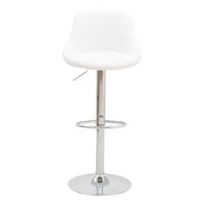 Scaun de bar Boronez, alb, 47x49x112 cm - Img 5