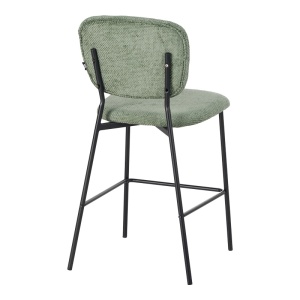 Scaun de bar Cathair, verde/negru, 48x54x100 cm - Img 2