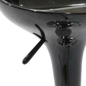 Scaun de bar Felice, negru/argintiu, 40x43x84 cm - Img 5