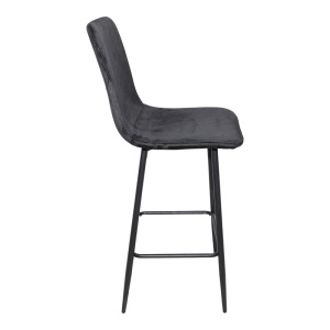 Scaun de bar Grato, negru/negru, 43.5x55x114 cm - Img 3