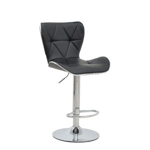 Scaun de bar Jorine, negru, 53x44x114 cm - Img 3