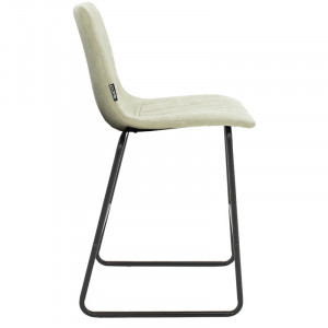 Scaun de bar Model Desirable, Negru/Gri deschis, 44x55x97 cm - Img 3