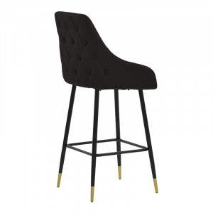 Scaun de bar Model Lithe, Auriu/Negru, 47x44x98 cm - Img 2