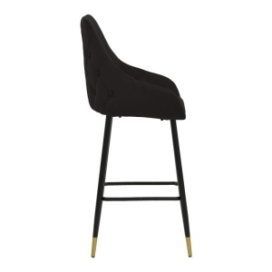 Scaun de bar Model Lithe, Auriu/Negru, 47x44x98 cm - Img 3
