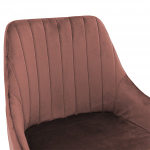 Scaun de bar Model Patrin, Roz pudrat/Negru, 49x48x98 cm - Img 5