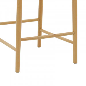 Scaun de bar Model Wishbone, Natur, 53x54x107 cm - Img 7