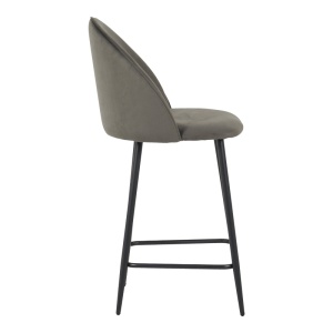 Scaun de bar Perch, negru/antracit, 50x43x99 cm - Img 3