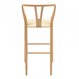 Scaun de bar Sandra lemn - rope culoare lemn natural - Img 5