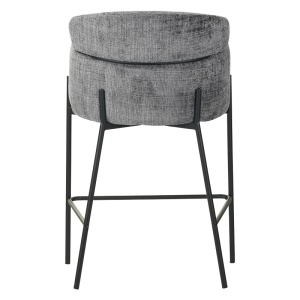 Scaun de bar Tolerse, gri deschis/negru, 55x60x97 cm - Img 5