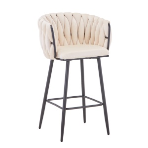 Scaun de bar Vivian, bej, 57x50x100 cm