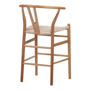 Scaun de bar Wishbone, natural, 55x49x96 cm - Img 2