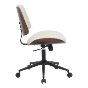 Scaun de birou Amani, bej/nuc, 52x54x90.5 cm - Img 4