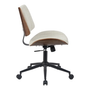 Scaun de birou Amani, bej/nuc, 52x54x90.5 cm - Img 3
