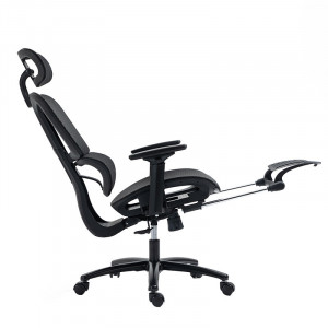 Scaun de birou manager cu suport pentru picioare Verdant Premium Quality plasa negru - Img 2