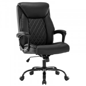 Scaun de birou manager Victory piele ecologica negru - Img 1
