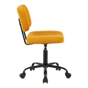 Scaun de birou Warra, galben, 50x52x76-86 cm - Img 3