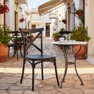 Scaun de Gradina Crossie, negru, 38x46.5x82 cm - Img 2