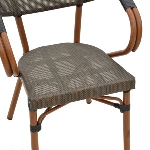 Scaun de grădină Isaia Negru 57x57x83 cm - Img 7