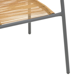 Scaun de Gradina Lindaria, gri/natural, 54x63x74 cm - Img 7