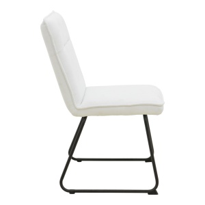 Scaun dining Essential, tapițat cu material textil, Alb/Negru, 54 × 59 × 89 cm - Img 4