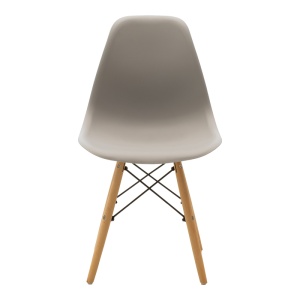 Scaun dining Julita, din polipropilenă, Gri/Natur/Negru, 46 × 52 × 81 cm - Img 4