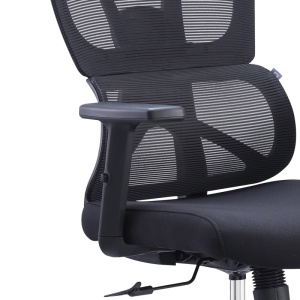Scaun directorial Aish, negru, 64x66x120-130 cm - Img 6