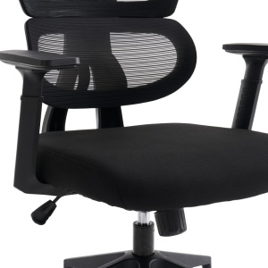 Scaun directorial Cadrey, negru, 67x64x120-128 cm - Img 7