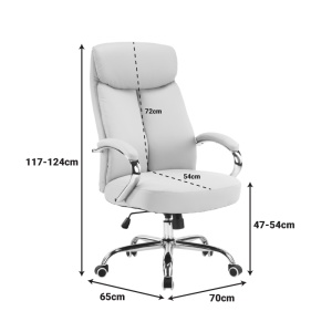 Scaun directorial Venza, bej, 70x65x117-124 cm - Img 5