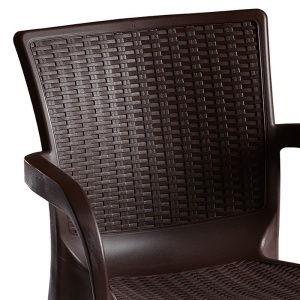Scaun exterior Festive plastic culoare maro inchis - Img 2