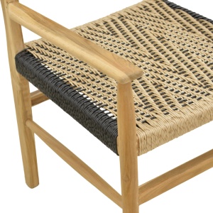 Scaun Fermilo, natural/negru, 55x67x86 cm - Img 8