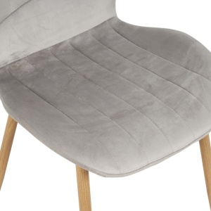 Scaun Jelour, gri/natural, 46.5x60x84 cm - Img 6