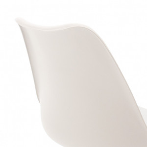Scaun Model Caron, Alb/Natur, 48x55x80 cm - Img 7