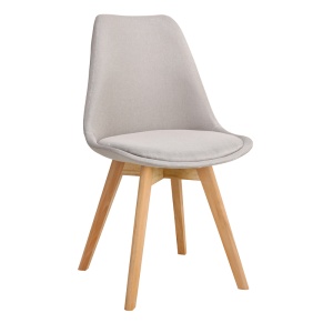 Scaun Model Gaston, Bej/Natur, 48x55x83 cm